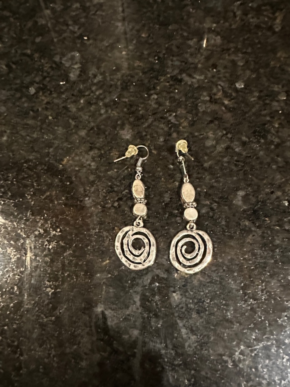 Brighton Silver Spiral Drop Earrings - Women Jewelry